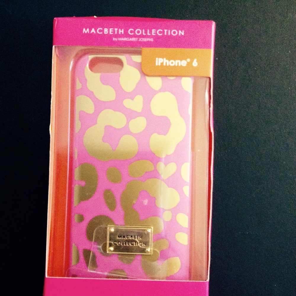 Pink and Gold Leopard Macbeth iPhone 6 case